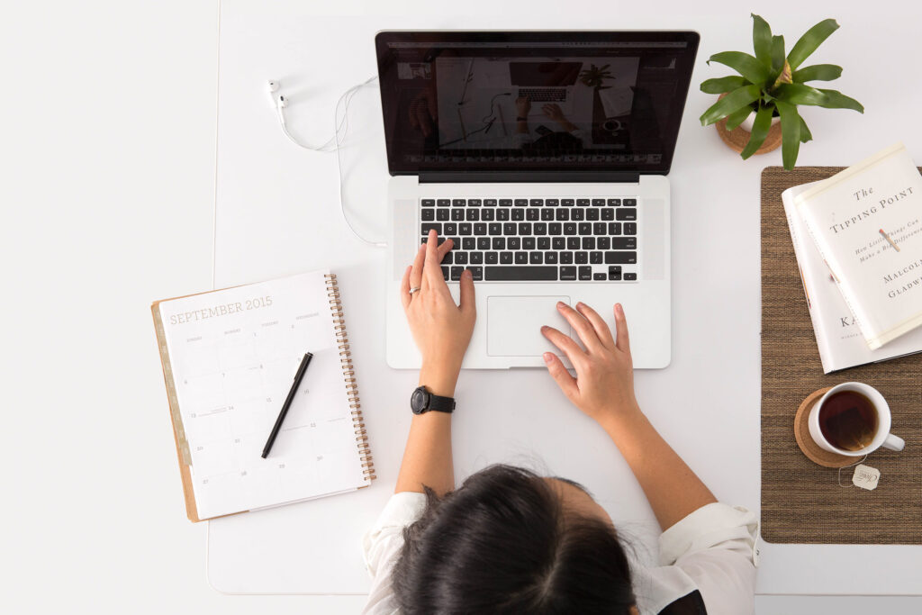 Woman on computer
